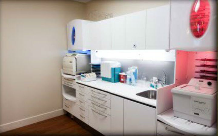 cabinets in dental office